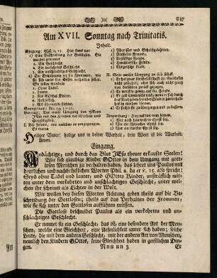 837-840, Inhalt; Eingang; Evangelium