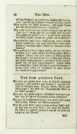 Von dem gelobten Land