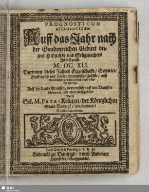 Prognosticon astrologicum