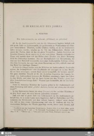 II. Im Kreislauf des Jahres