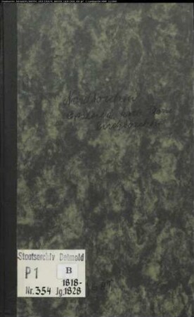 Kirchenbuchduplikat der katholischen Gemeinde Nordborchen, Kreis Paderborn - Teil der Pfarrei Kirchborchen - (GHT 1818-1828) (Gemeinde: Katholische Gemeinde Nordborchen)