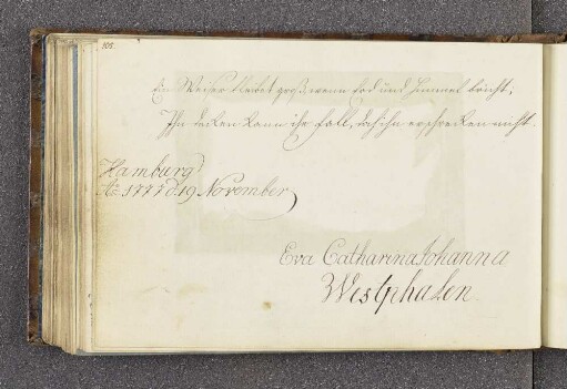 Eva Katharina Johanna Westphalen. – Hamburg, 19.11.1777