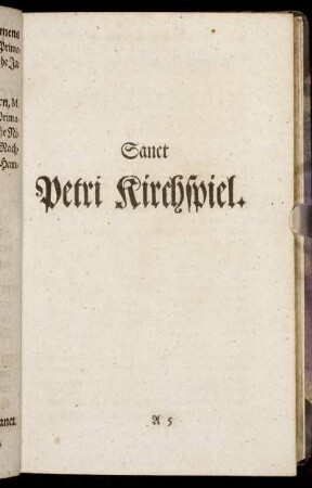 Sanct Petri Kirchspiel.