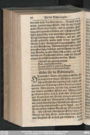 Gebet für die Schwangere.