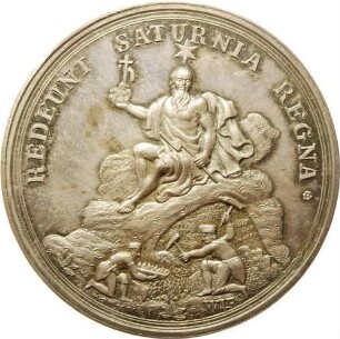 Kurprinz Friedrich August und Erzherzogin Maria Josepha von Österreich - Planetenfest des Saturn am 26. September anlässlich ihrer Vermählung (7. Planetenmedaille)