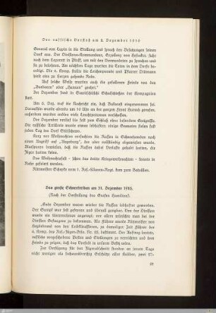 Das große Schneetreiben am 31. Dezember 1916