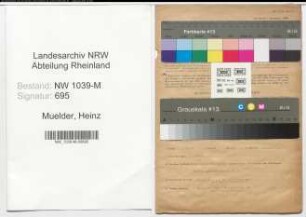 Entnazifizierung Heinz Muelder , geb. 11.12.1899 (Werkmeister)