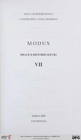 7: Modus: Prace z historii sztuki