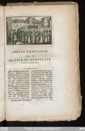 Tit. I. De Vita Et Honestate Clericorum.