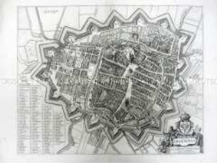 Befestigungssansicht der Stadt Groningen 1649, aus: Novum Ac Magnum Theatrum Urbium Belgicae Liberae Ac Foederatae .