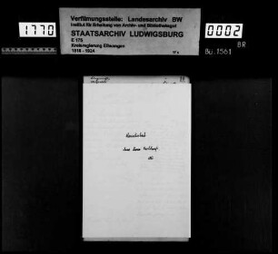 Bürgerrechtsangelegenheiten zu Herrentierbach