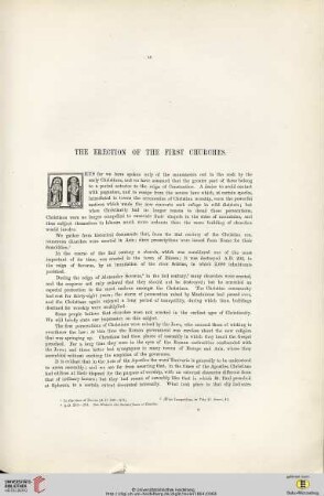 The Erection of the First Churches