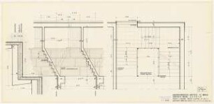 Nachrichtentechnische Institute der Technischen Universität Berlin Institut für Technische Akustik: Treppen und Aufzüge: Grundriss 1:20, Schnitt 1:20, Detail Treppenstufe 1:2