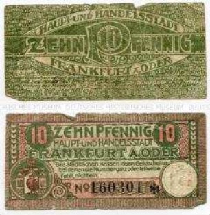 Frankfurt a. Oder, Notgeld 10 Pfennig