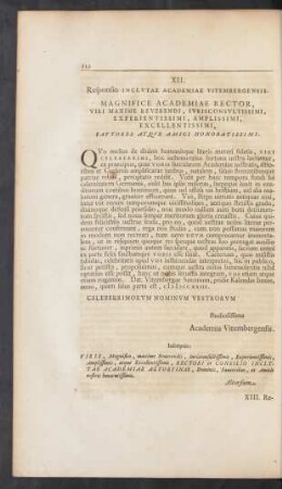 XII. Responsio Inclutae Academiae Vitembergensis