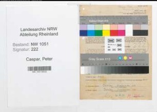 Entnazifizierung Peter Caspar , geb. 28.02.1896 (Gastwirt)
