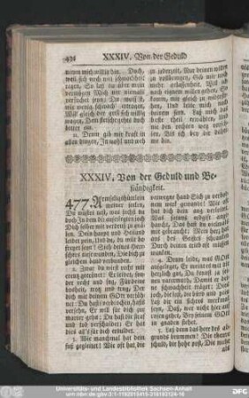 XXXIV. Von der Geduld und Beständigkeit.