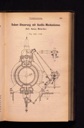 Sulzer-Steuerung mit Auslös-Mechanismus.