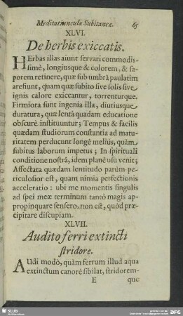XLVI. De herbis exiccatis