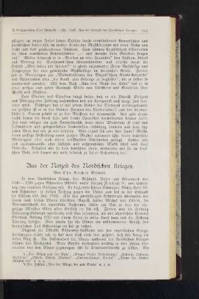 Aus der Notzeit des Nordischen Krieges