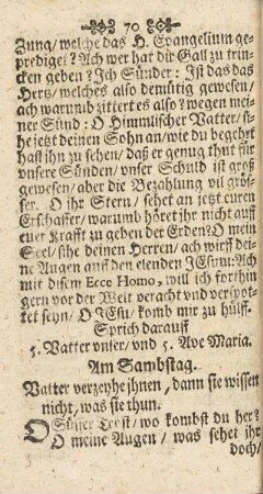 Am Sambstag
