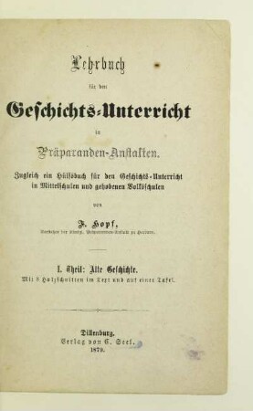 Theil 1: Alte Geschichte