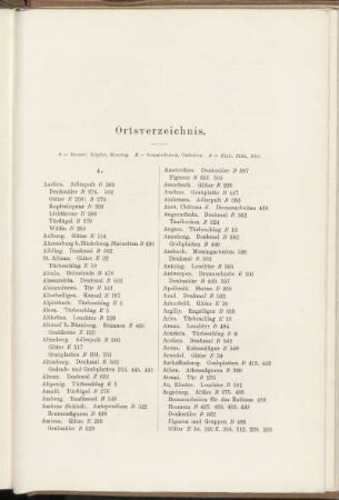 Ortsverzeichnis.