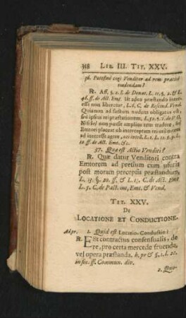Tit. XXV. De Locatione Et Conductione.