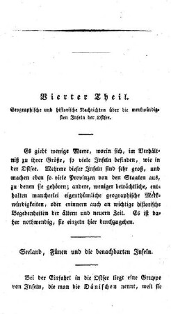 Geographische und historische Nachricht über die merkwürdigsten Inseln der Ostsee