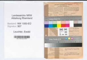 Entnazifizierung Ewald Leuchter, geb. 30.06.1902 (Stadtinspektor)