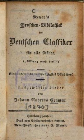 Ausgewählte Lieder