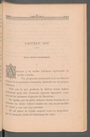 Capítulo XXV - Una mala consejera