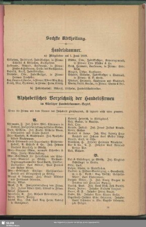 Handelsregister : Alphabetisches Verzeichniß der Handelsfirmen
