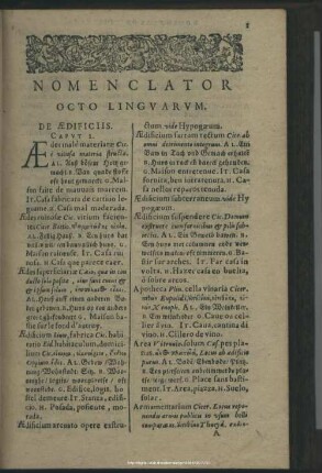 De Aedificiis. Caput I.
