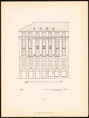 Kunsthandlung Eduard Schulte, Berlin: Fassadenansicht (aus: Alfred Messel, 1912)