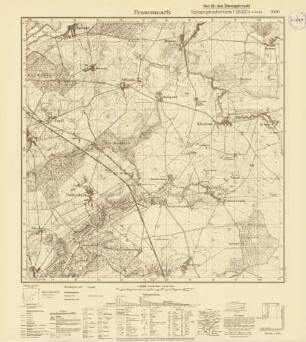 2436 Frauenmark, Topographische Karte 1:25000 (4cm - Karte)