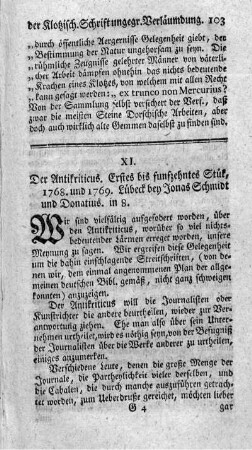 : Der Antikritikus. St.1-15.