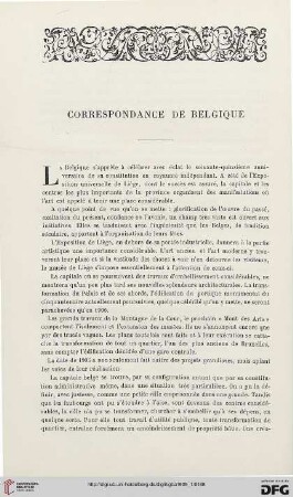 3. Pér. 33.1905: Correspondance de Belgique