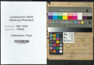Entnazifizierung Peter Hallerbach , geb. 04.02.1902 (Lehrer)