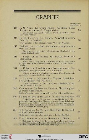 Graphik (Nr. 243-262)