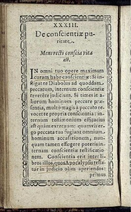 XXXIII. De conscientiae puritate