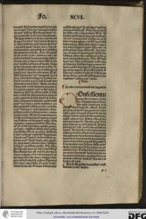 Aurelii Augustini devotissimus confessionum liber primus incipit.