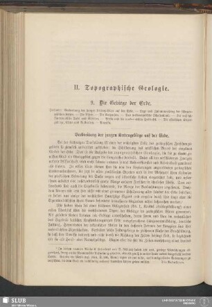 II. Topographische Geologie