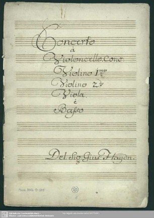 Concertos - Mus.3356-O-505 : vlc, strings - D; Hob VIIb:4