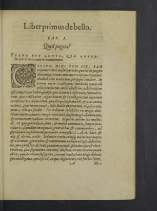 Liber primus de bello.