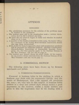 A - Commercial section