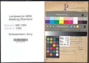 Entnazifizierung Anny Scheuermann , geb. 17.06.1911 ()