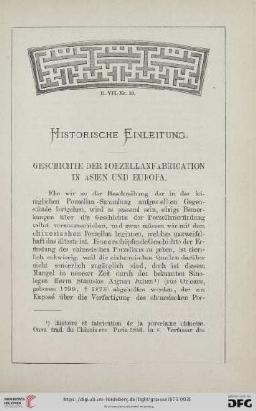 Historische Einleitung