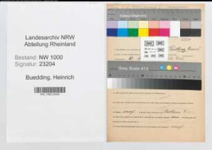 Entnazifizierung Heinrich Buedding, geb. 27.04.1892 (Angest.)