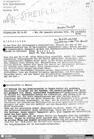 [40].1987: Streiflichter der Arbeitsgruppe Umweltschutz Leipzig am Stadtjugendpfarramt Leipzig